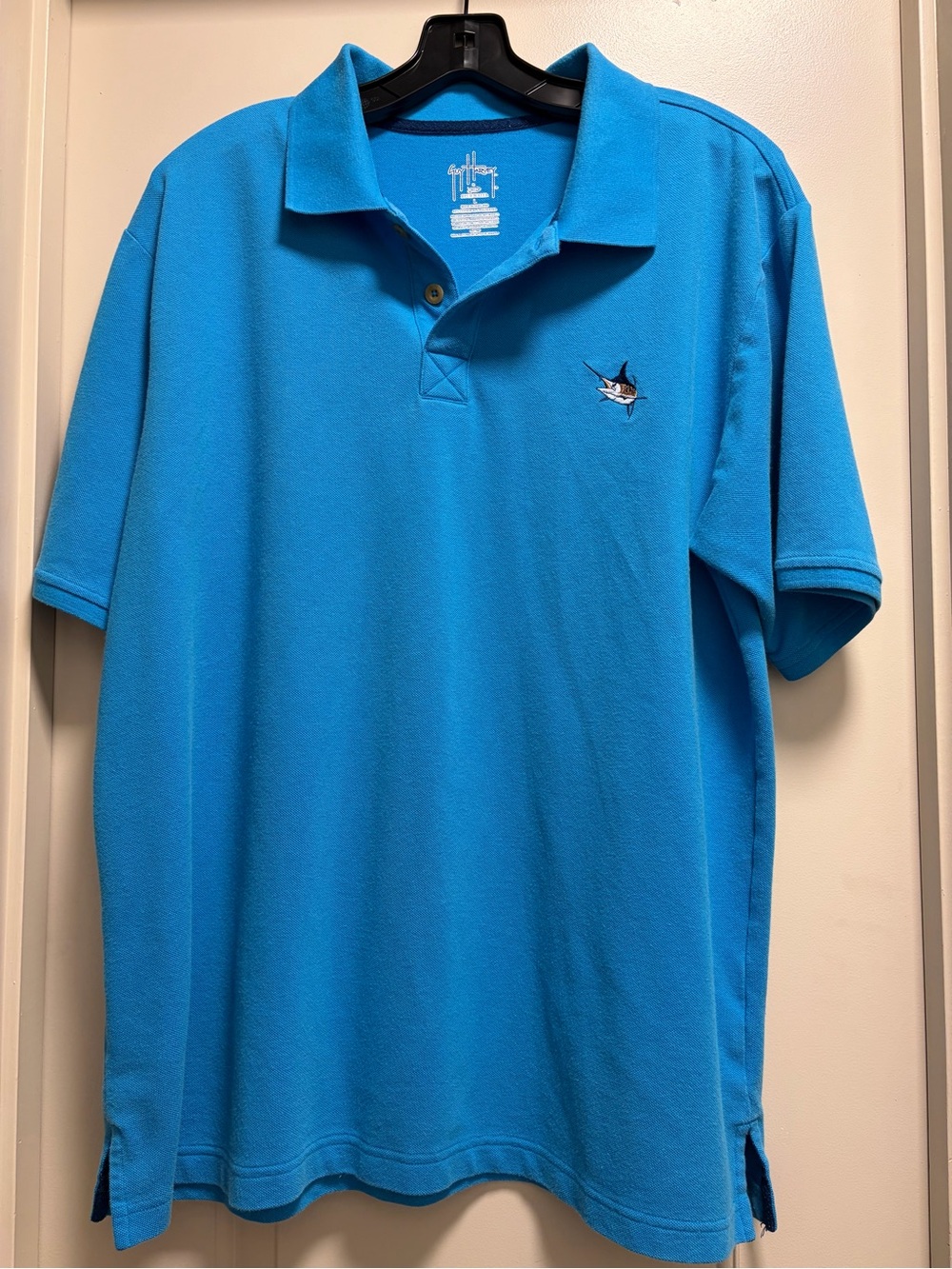 Guy Harvey by AFTCO Bluewater Marlin Men’s Short sleeve Polo Shirt | L | Blue
